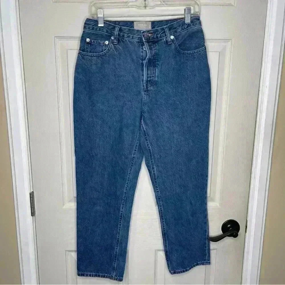 Everlane The 90’s Cheeky Denim Blue Jeans Organic Cotton Sz 29 Ankle